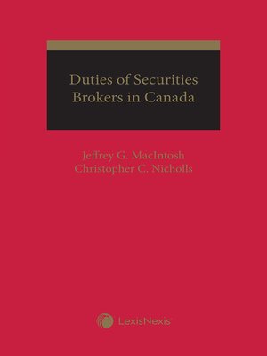cover image of Duties of Securities Brokers in Canada